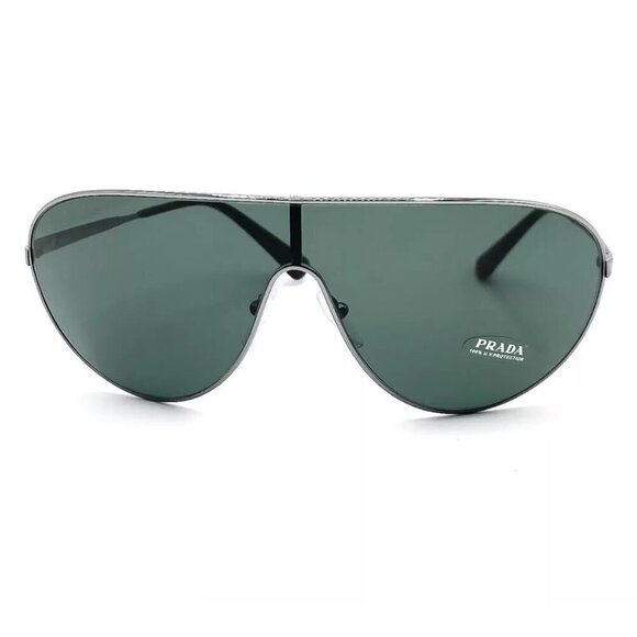 PRADA Sunglasses PR 55XS 42-xx-125 Gunmetal Green 100% authentic NWT MSRP $350 - Picture 1 of 6